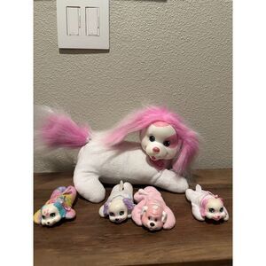 Puppy Surprise Plush White/Pink Momma Dog & 4 Babies